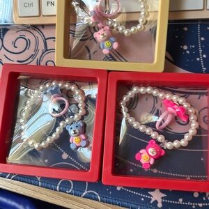 Cute Bear Pearl Bracelet Set for Kids